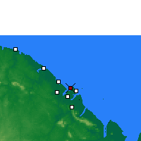 Nearby Forecast Locations - Caiena - Mapa