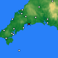 Nearby Forecast Locations - Fowey - Mapa