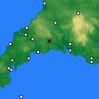 Nearby Forecast Locations - Liskeard - Mapa