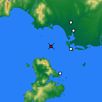 Nearby Forecast Locations - Estreito de Foveaux - Mapa