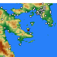 Nearby Forecast Locations - Methana - Mapa