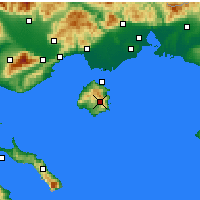 Nearby Forecast Locations - Theologos - Mapa