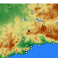 Nearby Forecast Locations - Antequera - Mapa