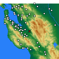 Nearby Forecast Locations - San Jose/Reid - Mapa