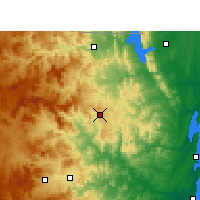 Nearby Forecast Locations - Nongoma - Mapa