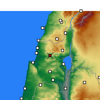 Nearby Forecast Locations - Carmiel - Mapa