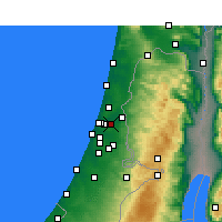 Nearby Forecast Locations - Petah Tikva - Mapa