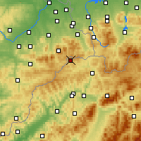 Nearby Forecast Locations - Horní Lomná - Mapa