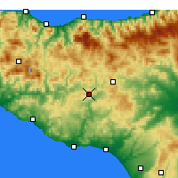 Nearby Forecast Locations - Caltanissetta - Mapa
