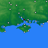 Nearby Forecast Locations - Hamble-le-Rice - Mapa