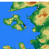 Nearby Forecast Locations - Mitilene - Mapa
