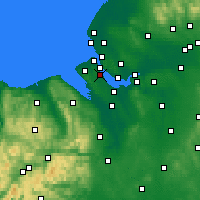 Nearby Forecast Locations - Bebington - Mapa