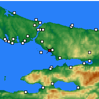 Nearby Forecast Locations - Pendik - Mapa