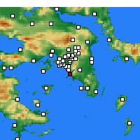 Nearby Forecast Locations - Glyfáda - Mapa
