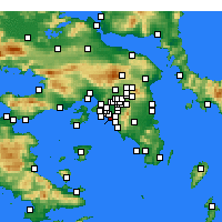 Nearby Forecast Locations - Nea Smyrni - Mapa