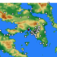 Nearby Forecast Locations - Elêusis - Mapa