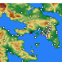 Nearby Forecast Locations - Mégara - Mapa