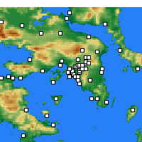 Nearby Forecast Locations - Moschato - Mapa