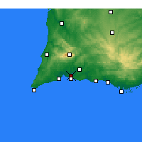 Nearby Forecast Locations - Portimão - Mapa