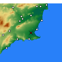 Nearby Forecast Locations - Torre-Pacheco - Mapa