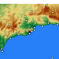 Nearby Forecast Locations - Mijas - Mapa