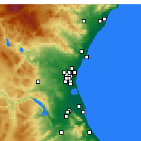 Nearby Forecast Locations - Burjassot - Mapa