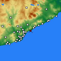 Nearby Forecast Locations - Premià de Mar - Mapa