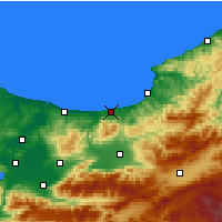 Nearby Forecast Locations - Akçakoca - Mapa