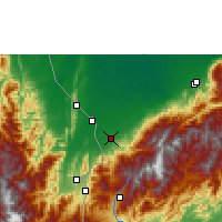 Nearby Forecast Locations - La Fria - Mapa