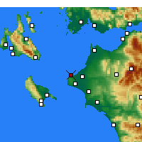 Nearby Forecast Locations - Kastro-Kyllini - Mapa