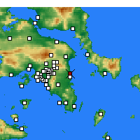 Nearby Forecast Locations - Rafina - Mapa