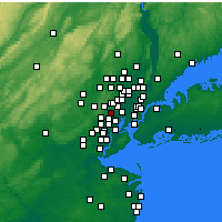 Nearby Forecast Locations - East Orange - Mapa