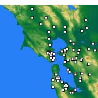 Nearby Forecast Locations - San Anselmo - Mapa