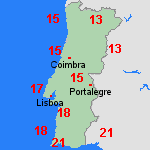 previsão Sáb, 27-04 Portugal