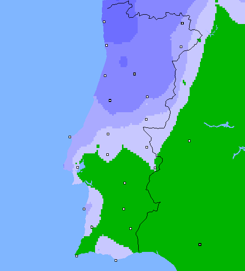 precipitação-24 h. Portugal