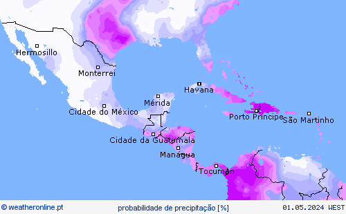 probabilidade de precipitação mapas de previsão