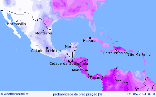 probabilidade de precipitação mapas de previsão