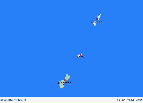  Guam Oceânia mapas de previsão