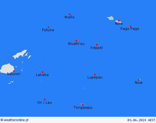  Samoa Oceânia mapas de previsão