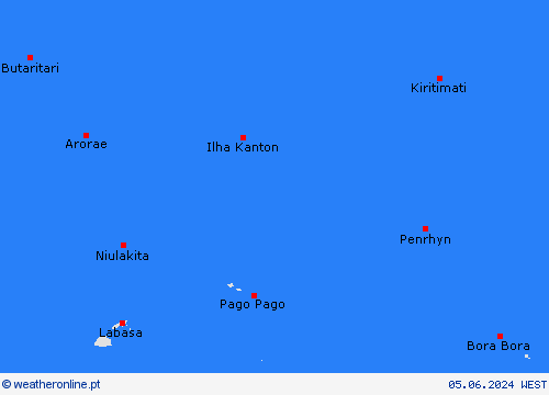  Kiribati Oceânia mapas de previsão