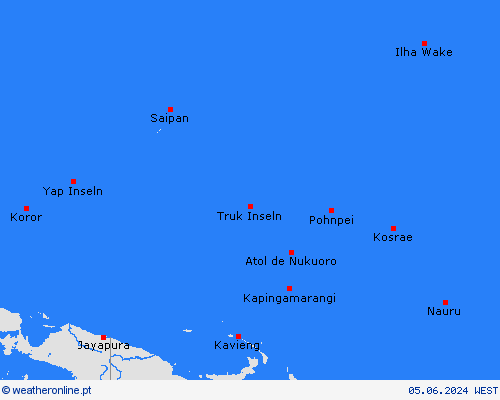  Nauru Oceânia mapas de previsão