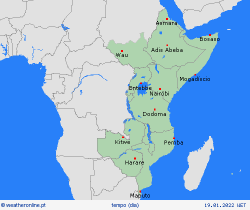 visão geral  África mapas de previsão