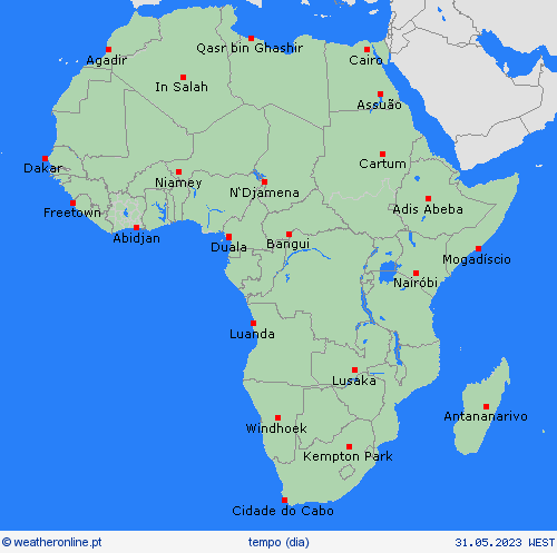 visão geral  África mapas de previsão