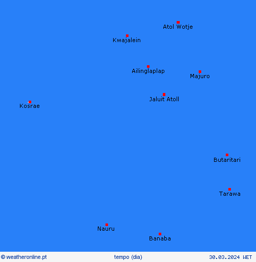 visão geral Ilhas Marshall Oceânia mapas de previsão