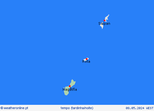 visão geral Guam Oceânia mapas de previsão