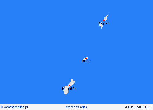 condições meteorológicas na estrada Ilhas Marianas Oceânia mapas de previsão