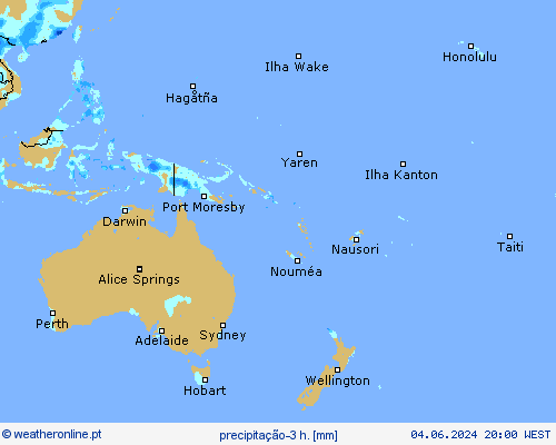 precipitação-3 h. mapas de previsão