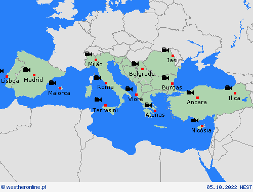 webcam  Europa mapas de previsão