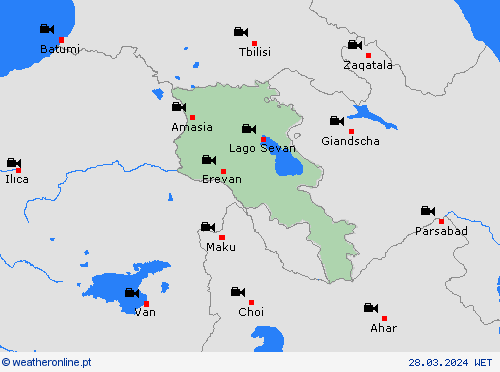 webcam Arménia Ásia mapas de previsão