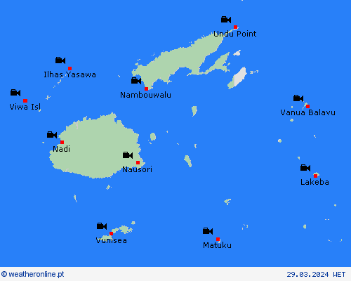 webcam Fiji Oceânia mapas de previsão
